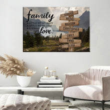 Load image into Gallery viewer, Mountain Range Color A Little Whole Lot of Love Multi-Names Premium Canvas