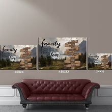 Load image into Gallery viewer, Mountain Range Color A Little Whole Lot of Love Multi-Names Premium Canvas