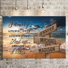 Load image into Gallery viewer, Ocean Sunset Color A Whole Lot of Love Multi-Names Premium Canvas Poster