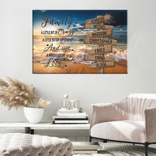 Load image into Gallery viewer, Ocean Sunset Color A Whole Lot of Love Multi-Names Premium Canvas Poster