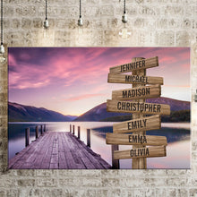 Load image into Gallery viewer, River Pier Color Multi-Names Premium Canvas Poster