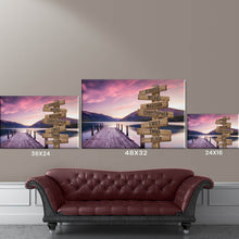 Load image into Gallery viewer, River Pier Color Multi-Names Premium Canvas Poster