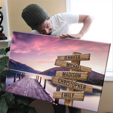 Load image into Gallery viewer, River Pier Color Multi-Names Premium Canvas