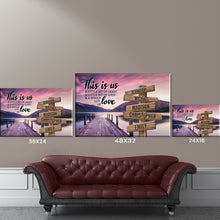 Load image into Gallery viewer, River Pier Color Personalized "THIS IS US" Multi-Names Premium Canvas Poster
