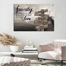 Load image into Gallery viewer, Seaside Dock Color A Little Whole Lot of Love Multi-Names Premium Canvas Poster