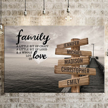 Load image into Gallery viewer, Seaside Dock Color A Little Whole Lot of Love Multi-Names Premium Canvas