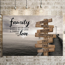 Load image into Gallery viewer, Seaside Dock Color A Little Whole Lot of Love Multi-Names Premium Canvas
