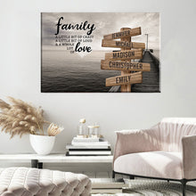 Load image into Gallery viewer, Seaside Dock Color A Little Whole Lot of Love Multi-Names Premium Canvas