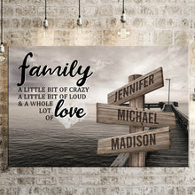 Load image into Gallery viewer, Seaside Dock Color A Little Whole Lot of Love Multi-Names Premium Canvas Poster