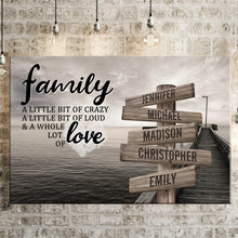Load image into Gallery viewer, Seaside Dock Color A Little Whole Lot of Love Multi-Names Premium Canvas