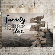Load image into Gallery viewer, Seaside Dock Color A Little Whole Lot of Love Multi-Names Premium Canvas