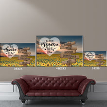 Load image into Gallery viewer, Sunflower Sunset Color All of Me Loves All of You Multi-Names Premium Canvas