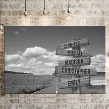 Load image into Gallery viewer, Country Road Multi-Names Premium Canvas Poster