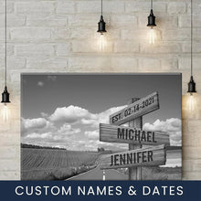 Load image into Gallery viewer, Country Road Multi-Names Premium Canvas Poster