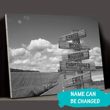 Load image into Gallery viewer, Country Road Multi-Names Premium Canvas Poster