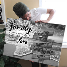 Load image into Gallery viewer, Ocean Sunset A Little Whole Lot of Love Multi-Names Premium Canvas