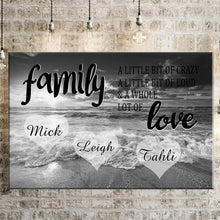 Load image into Gallery viewer, Personalized Family Ocean Sunset Multi-Names Premium Canvas