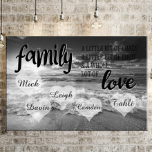 Load image into Gallery viewer, Personalized Family Ocean Sunset Multi-Names Premium Canvas