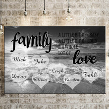 Load image into Gallery viewer, Personalized Family Ocean Sunset Multi-Names Premium Canvas Poster
