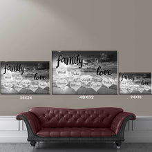 Load image into Gallery viewer, Personalized Family Ocean Sunset Multi-Names Premium Canvas Poster