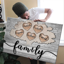 Load image into Gallery viewer, "Family Tree - Names On Hearts" Personalized Custom Premium Canvas