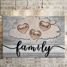 Load image into Gallery viewer, "Family Tree - Names On Hearts" Personalized Custom Premium Canvas