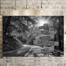 Load image into Gallery viewer, Forest Road Multi-Names Premium Canvas