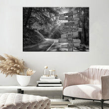 Load image into Gallery viewer, Forest Road Multi-Names Premium Canvas