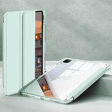 Load image into Gallery viewer, iPad case Folding Stand Transparent Acrylic Hard Tablet Case iPad Cover Casing With Foldable Holder