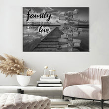 Load image into Gallery viewer, Lake Dock A Little Whole Lot of Love Multi-Names Premium Canvas