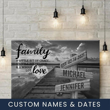 Load image into Gallery viewer, Lake Dock A Little Whole Lot of Love Multi-Names Premium Canvas
