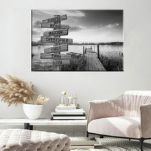 Load image into Gallery viewer, Lake Sunset Multi-Names Premium Canvas