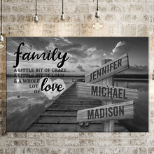 Load image into Gallery viewer, Lake Dock A Little Whole Lot of Love Multi-Names Premium Canvas Poster