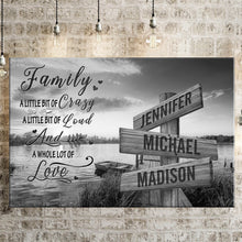 Load image into Gallery viewer, Lake Dock A Whole Lot of Love Multi-Names Premium Canvas