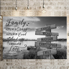 Load image into Gallery viewer, Lake Dock A Whole Lot of Love Multi-Names Premium Canvas