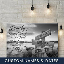 Load image into Gallery viewer, Lake Dock A Whole Lot of Love Multi-Names Premium Canvas