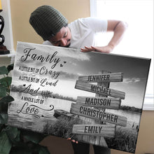 Load image into Gallery viewer, Lake Dock A Whole Lot of Love Multi-Names Premium Canvas
