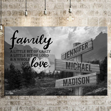 Load image into Gallery viewer, Mountain Range A Little Whole Lot of Love Multi-Names Premium Canvas Poster