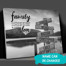 Load image into Gallery viewer, New River Pier A Little Whole Lot of Love Multi-Names Premium Canvas