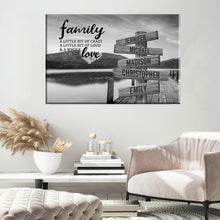 Load image into Gallery viewer, New River Pier A Little Whole Lot of Love Multi-Names Premium Canvas Poster