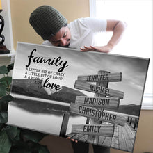 Load image into Gallery viewer, New River Pier A Little Whole Lot of Love Multi-Names Premium Canvas