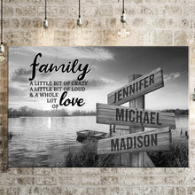 Load image into Gallery viewer, New Lake Dock A Little Whole Lot of Love Multi-Names Premium Canvas