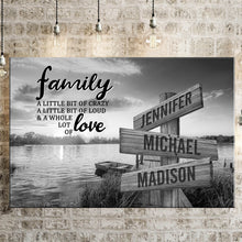 Load image into Gallery viewer, New Lake Dock A Little Whole Lot of Love Multi-Names Premium Canvas Poster