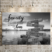 Load image into Gallery viewer, New Lake Dock A Little Whole Lot of Love Multi-Names Premium Canvas