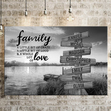 Load image into Gallery viewer, New Lake Dock A Little Whole Lot of Love Multi-Names Premium Canvas Poster