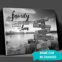 Load image into Gallery viewer, New Lake Dock A Little Whole Lot of Love Multi-Names Premium Canvas Poster