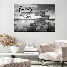 Load image into Gallery viewer, New Lake Dock A Little Whole Lot of Love Multi-Names Premium Canvas Poster