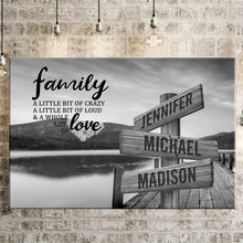 Load image into Gallery viewer, New River Pier A Little Whole Lot of Love Multi-Names Premium Canvas Poster