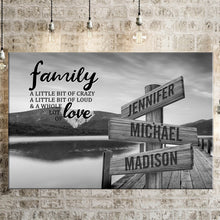 Load image into Gallery viewer, New River Pier A Little Whole Lot of Love Multi-Names Premium Canvas