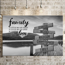Load image into Gallery viewer, New River Pier A Little Whole Lot of Love Multi-Names Premium Canvas Poster